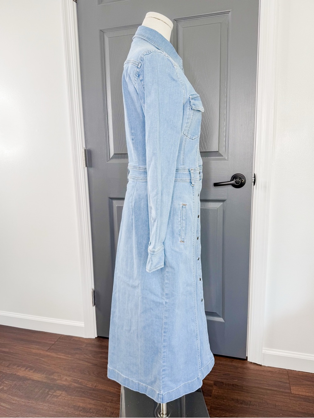 7 For All Mankind Luxe Denim Dress - Picture 7 of 11